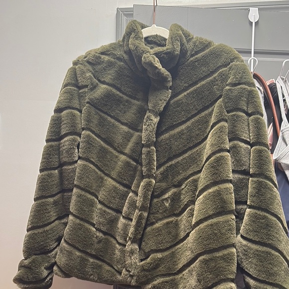 Ci Sono Green Teddy Jacket Quilted Insulated outerwear collection nwot - Picture 4 of 10